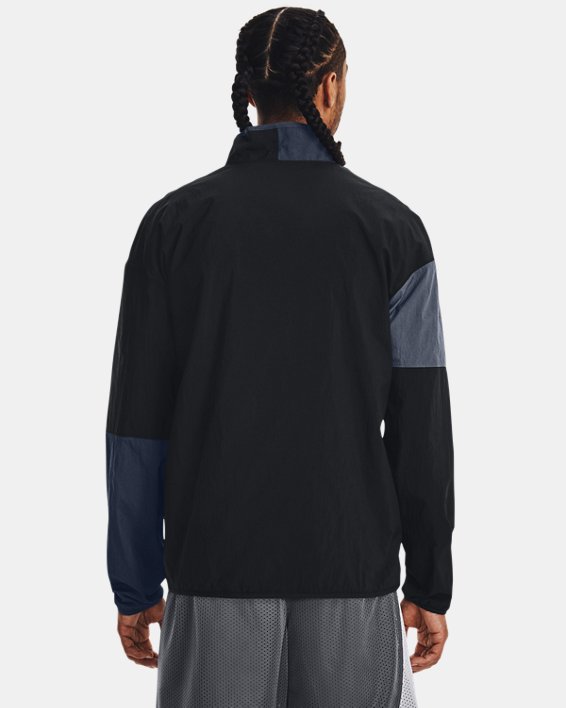 Men's Curry Full-Zip Woven Jacket, Black, pdpMainDesktop image number 1